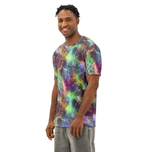 Shattered Starlight on a Men's Cotton Crew Neck T-Shirt