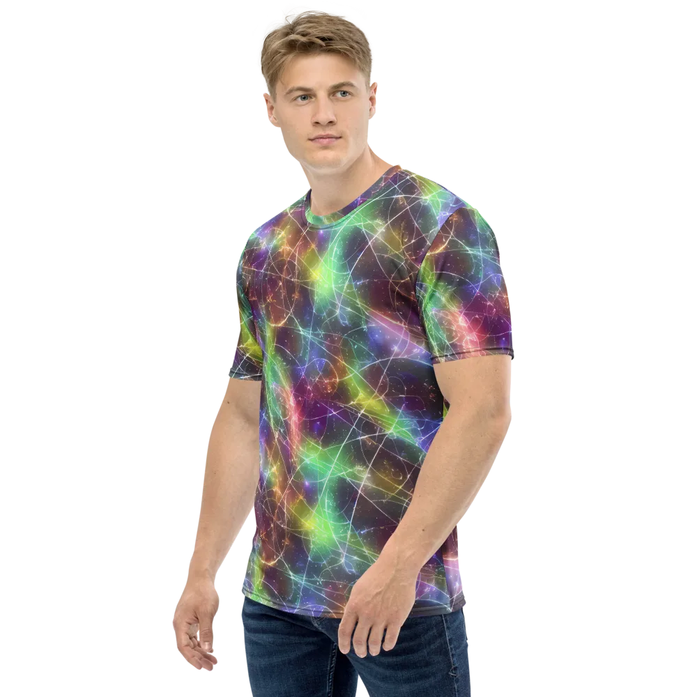 Shattered Starlight on Men's Crew Neck T-Shirt — Left