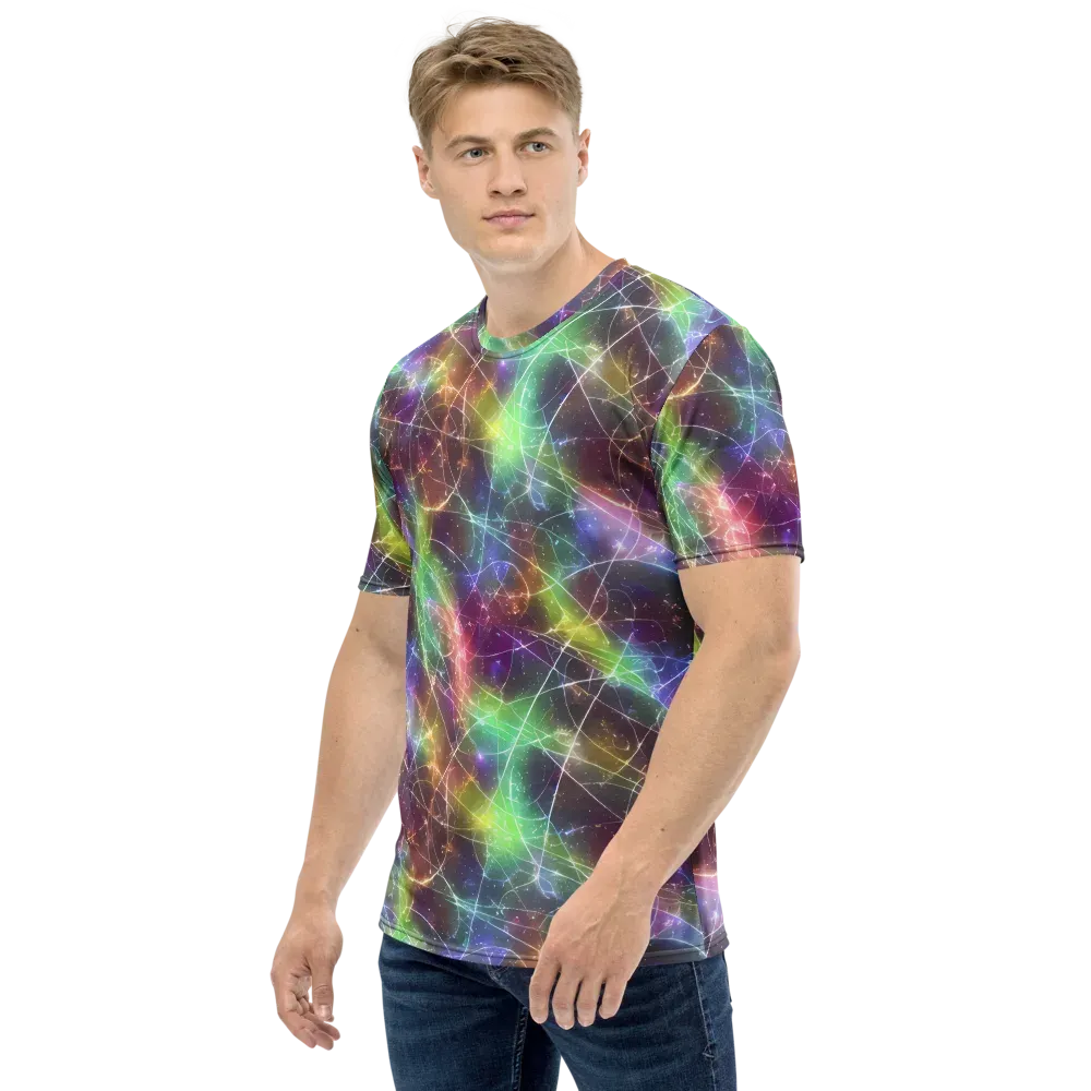 Shattered Starlight on Men's Crew Neck T-Shirt — Left