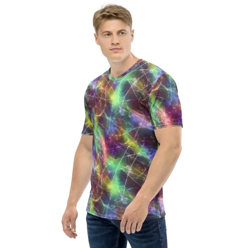 Shattered Starlight on a Men's Crew Neck T-Shirt