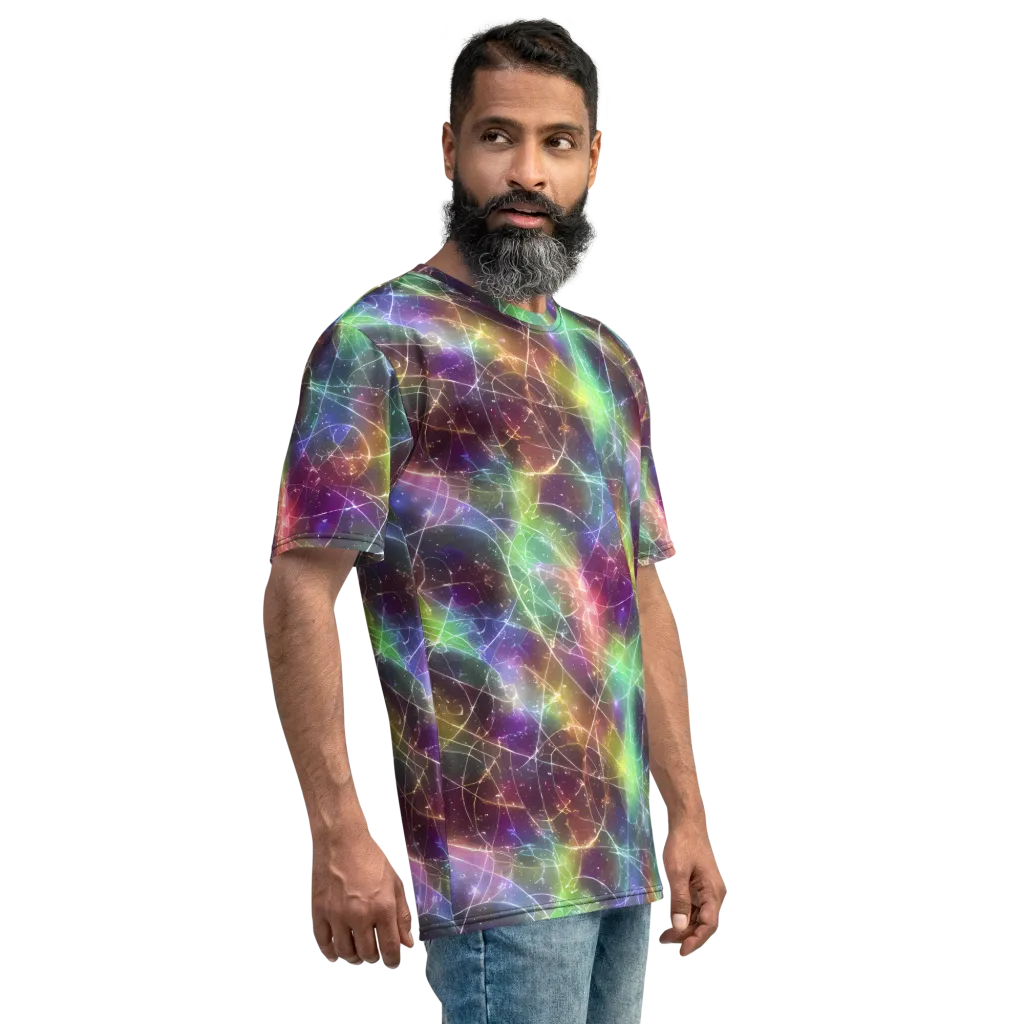 Shattered Starlight on Men's Crew Neck T-Shirt — Right