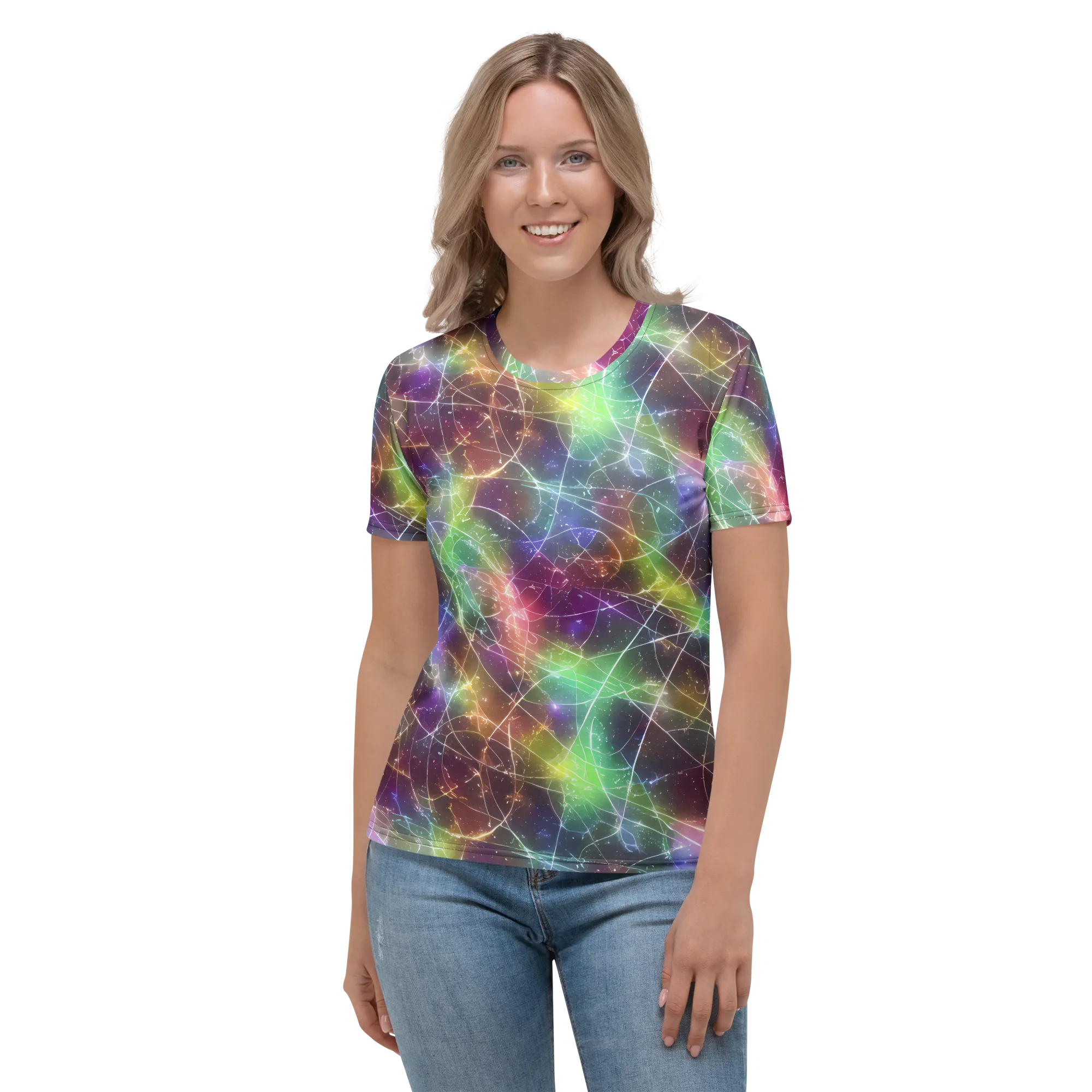 Shattered Starlight on Women's Crew Neck T-Shirt — Front