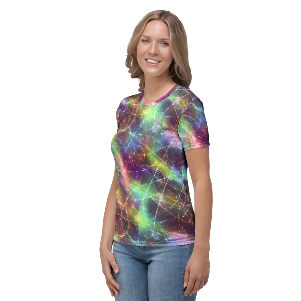 Shattered Starlight on Women's Crew Neck T-Shirt — Left