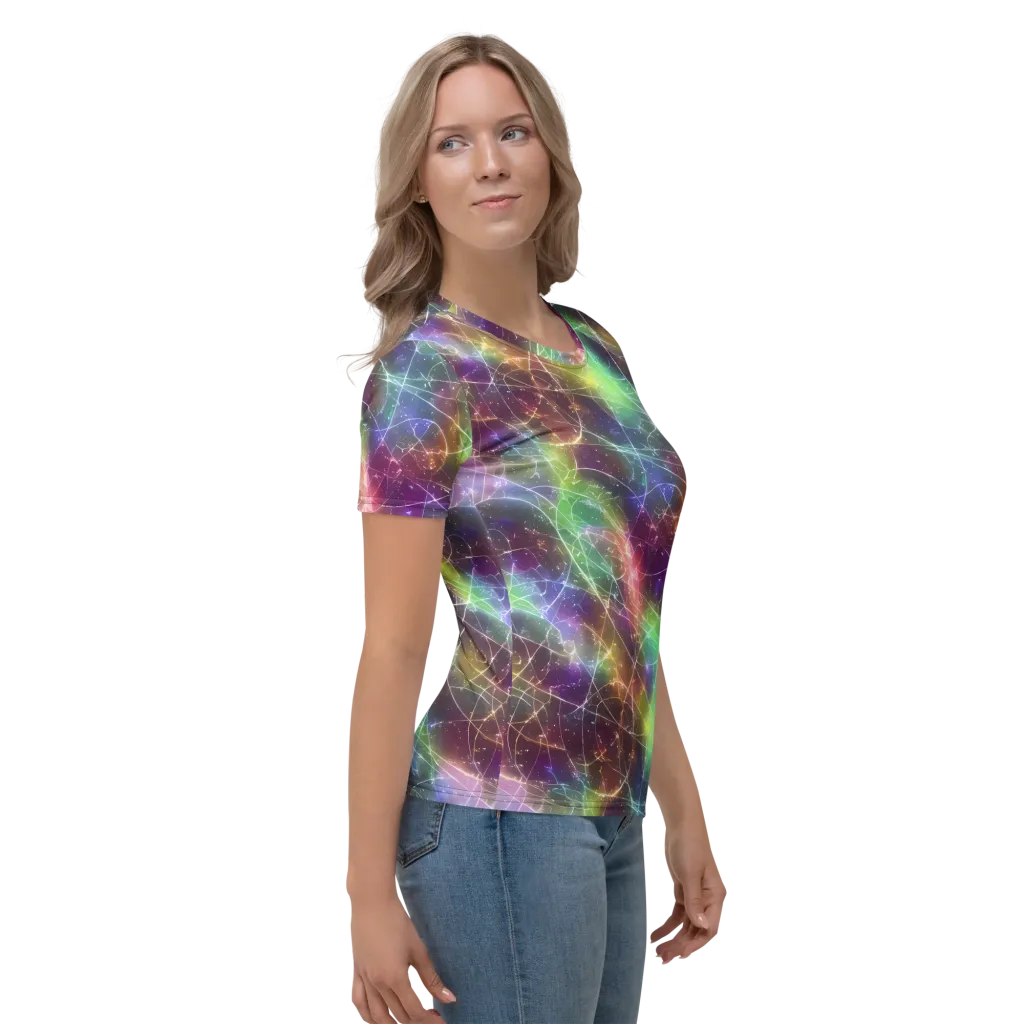 Shattered Starlight on Women's Crew Neck T-Shirt — Right