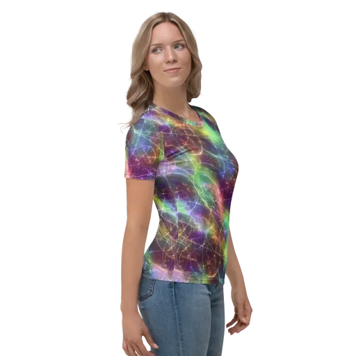 Shattered Starlight on a Women's Crew Neck T-Shirt