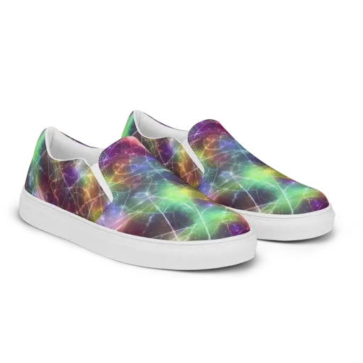 Shattered Starlight on a Men's Slip-On Canvas Shoes