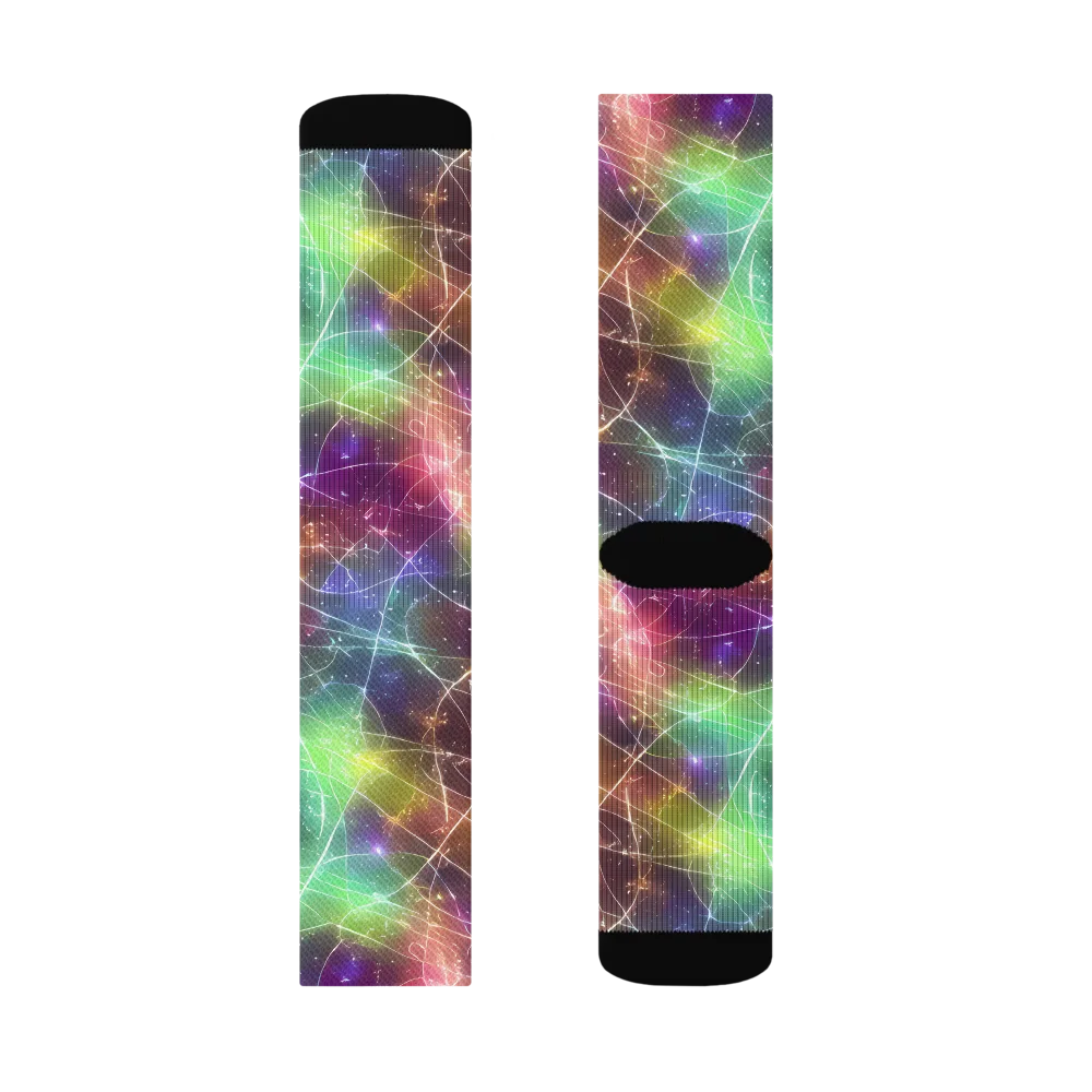 Shattered Starlight on Socks — Left Sock