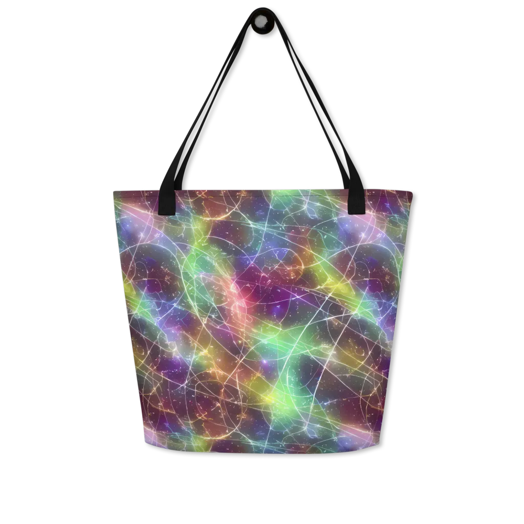Shattered Starlight on Large Tote Bag W/ Pocket — Front