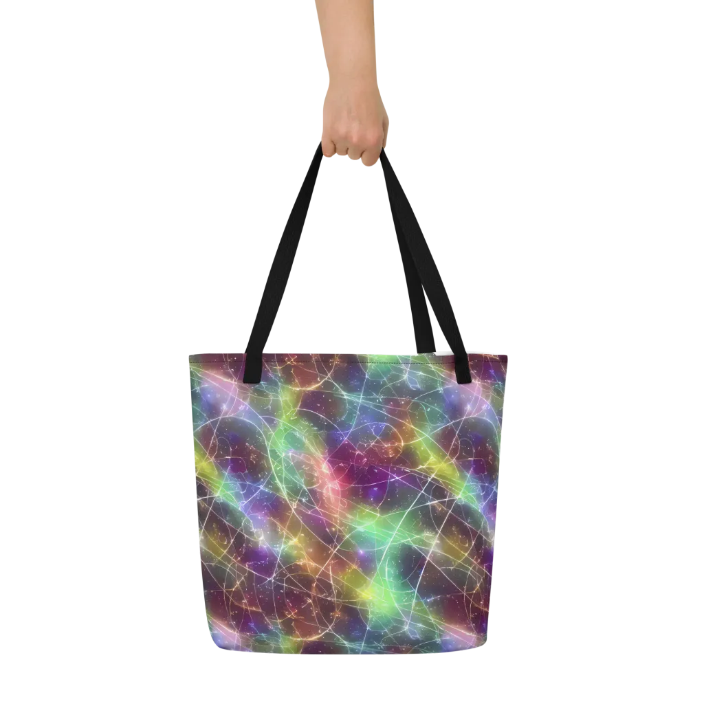 Shattered Starlight on Large Tote Bag W/ Pocket — Front