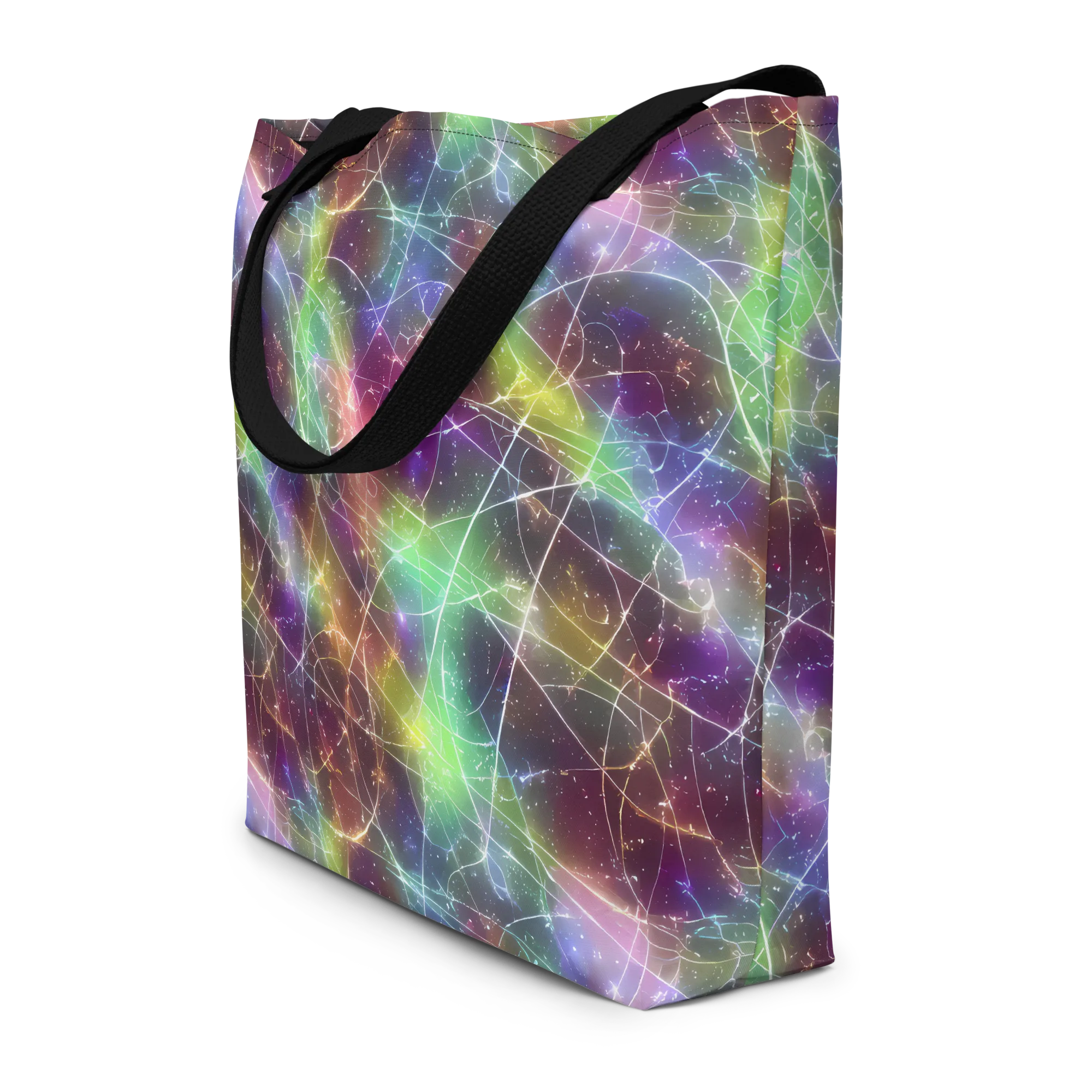 Shattered Starlight on Large Tote Bag W/ Pocket — Front