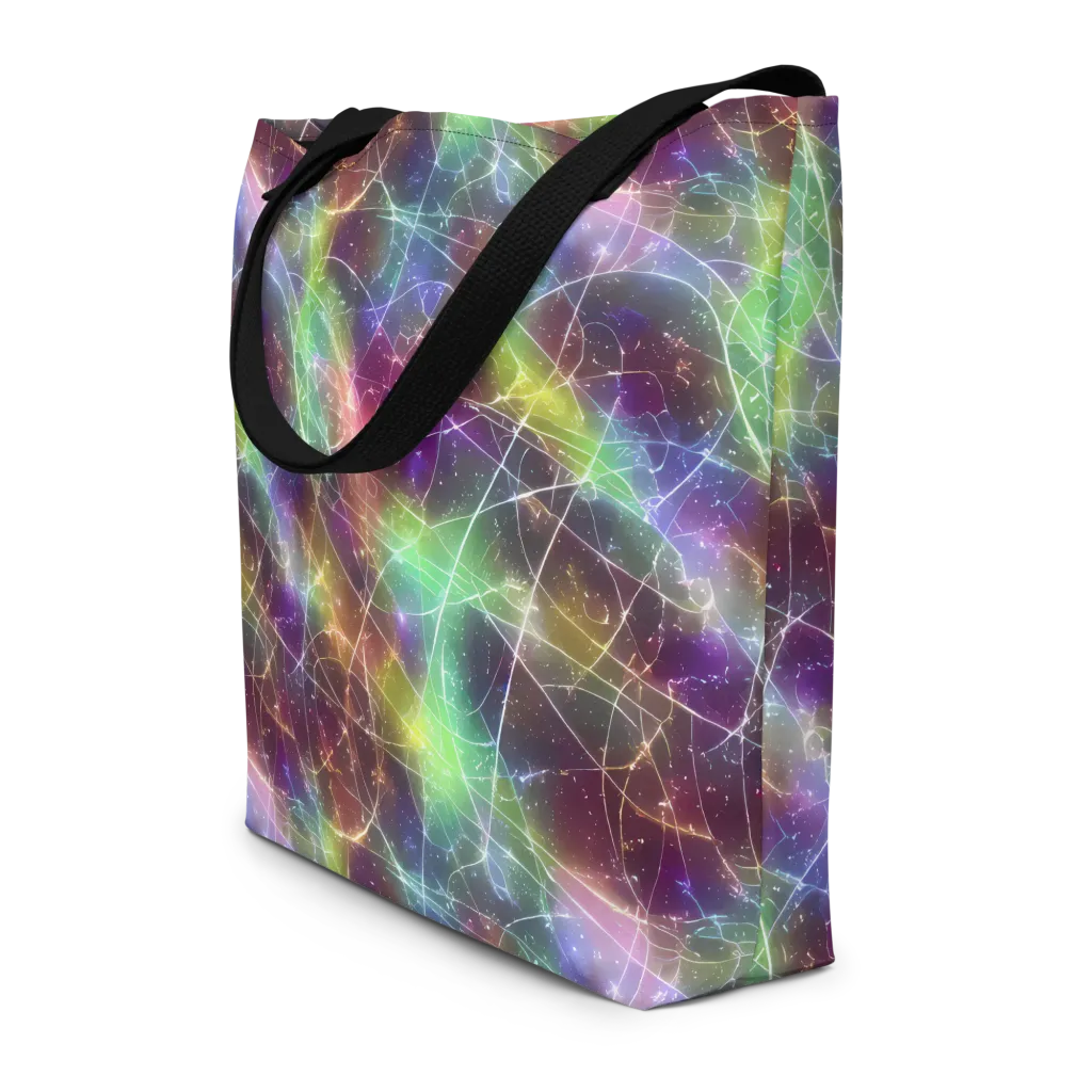 Shattered Starlight on Large Tote Bag W/ Pocket — Front
