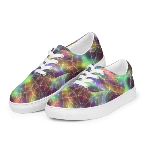 Shattered Starlight on a Men's Lace-Up Canvas Shoes