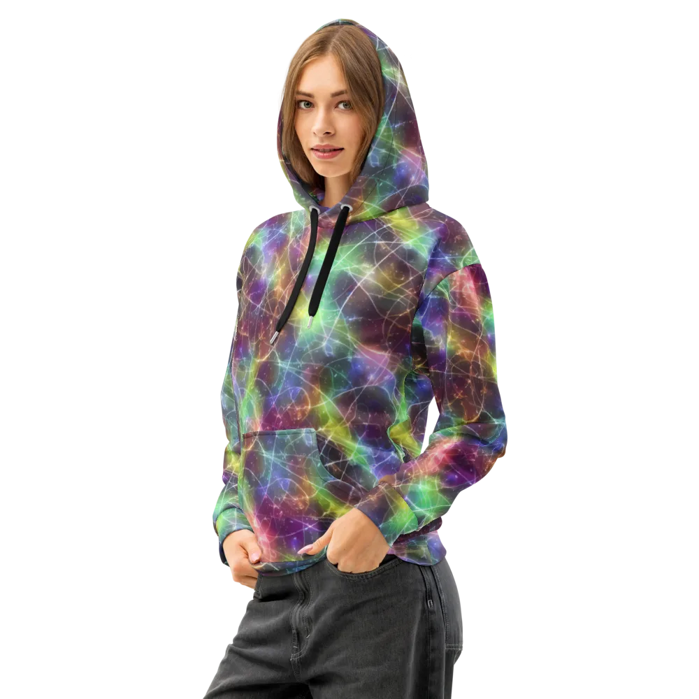 Shattered Starlight on Cotton Hoodie — Left Front