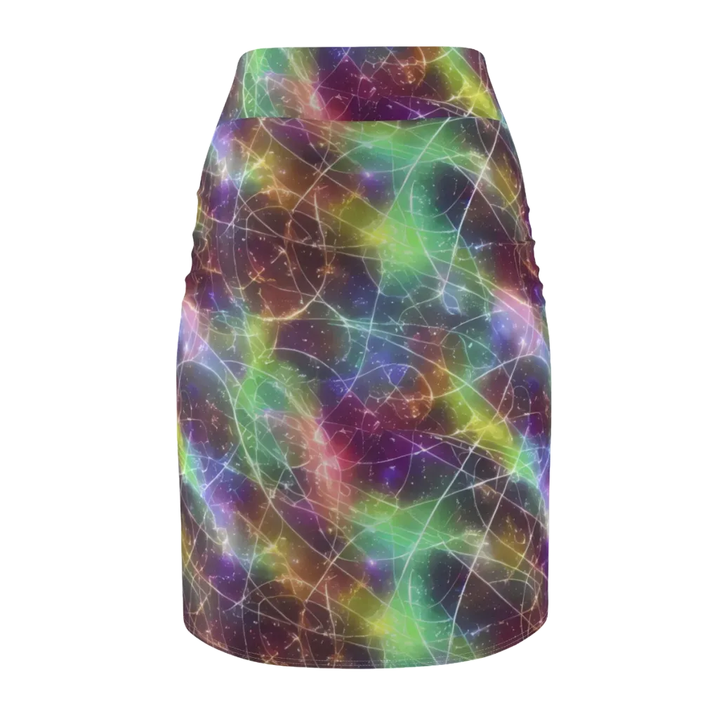 Shattered Starlight on Pencil Skirt — Back