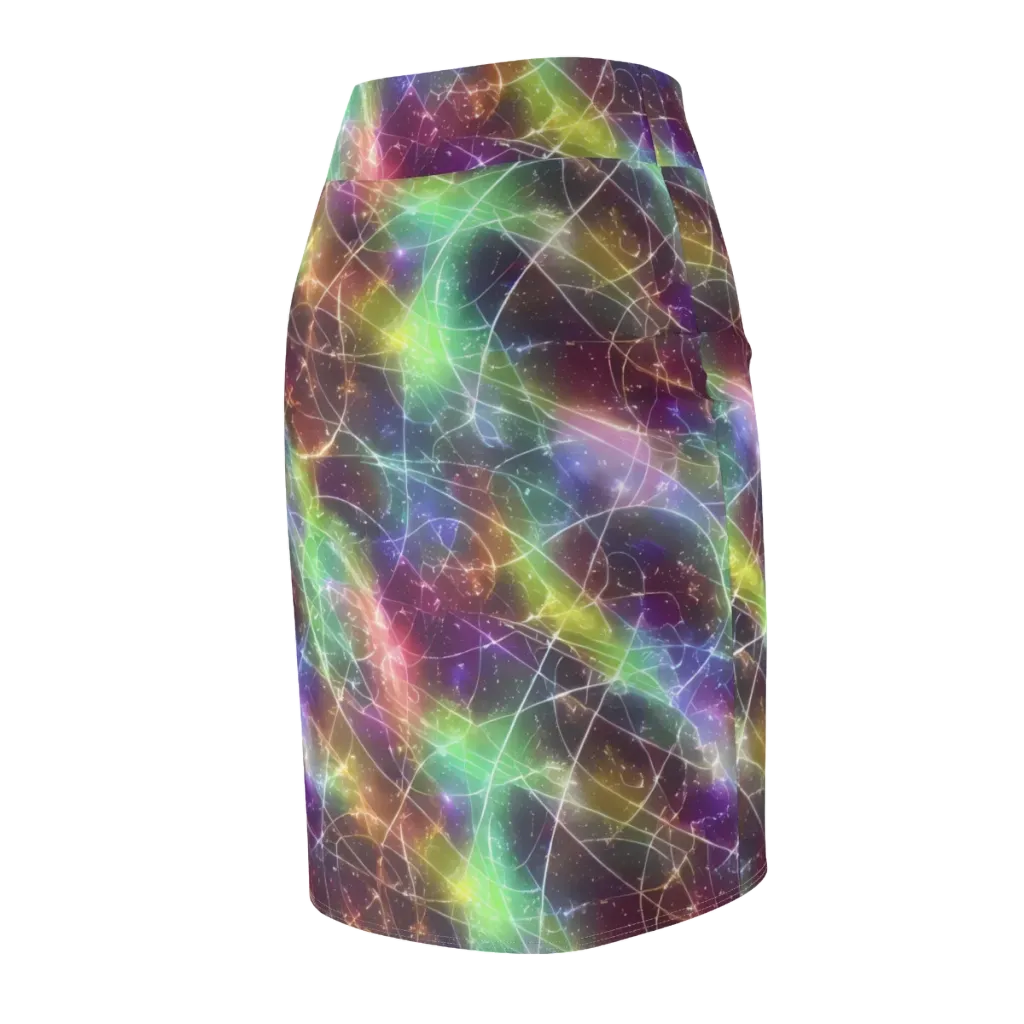 Shattered Starlight on Pencil Skirt — Back Side