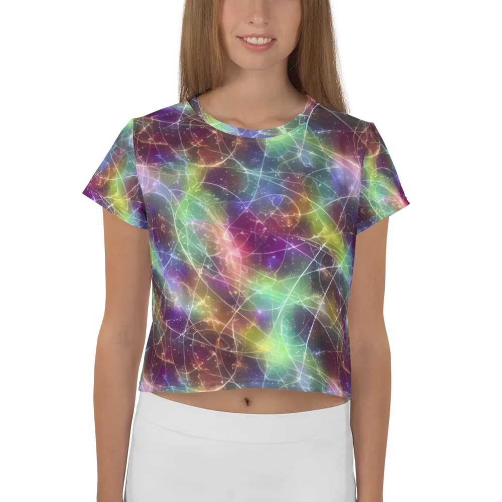 Shattered Starlight on Crop Tee — Front