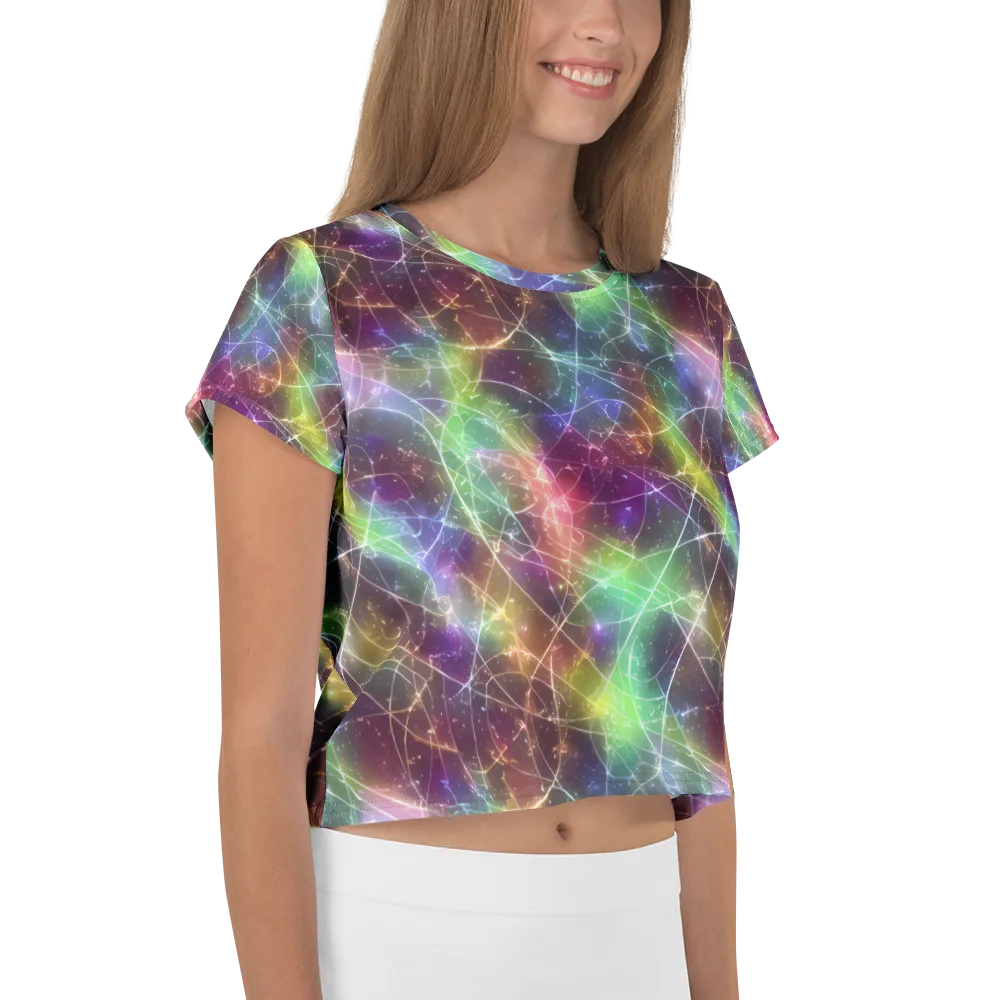 Shattered Starlight on Crop Tee — Right