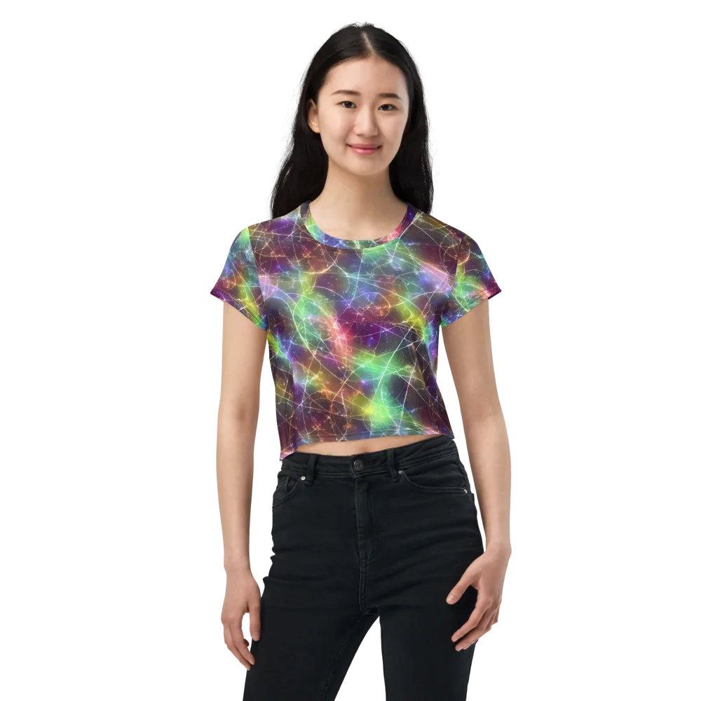 Shattered Starlight on Crop Tee — Front
