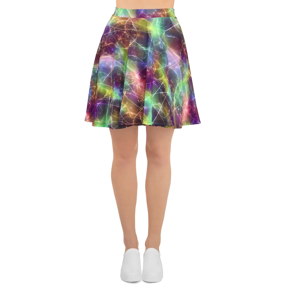 Shattered Starlight on Skater Skirt — Front