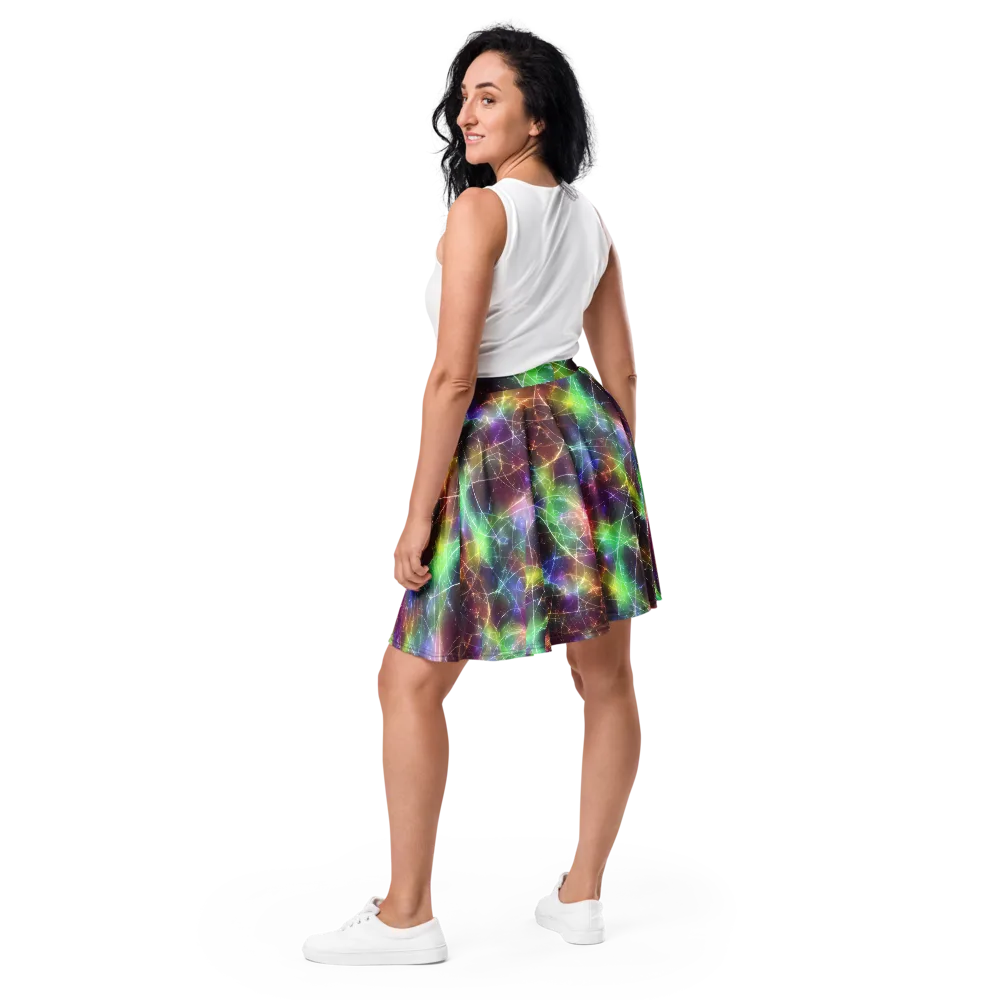 Shattered Starlight on Skater Skirt — Back