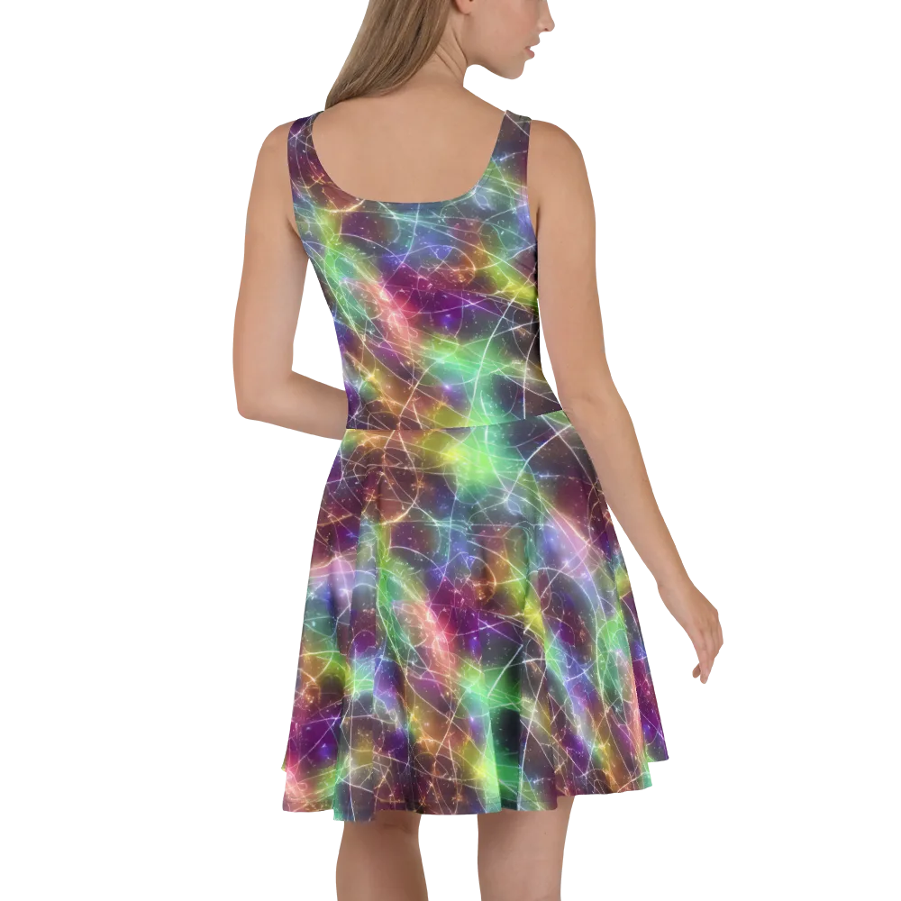 Shattered Starlight on Skater Dress — Back