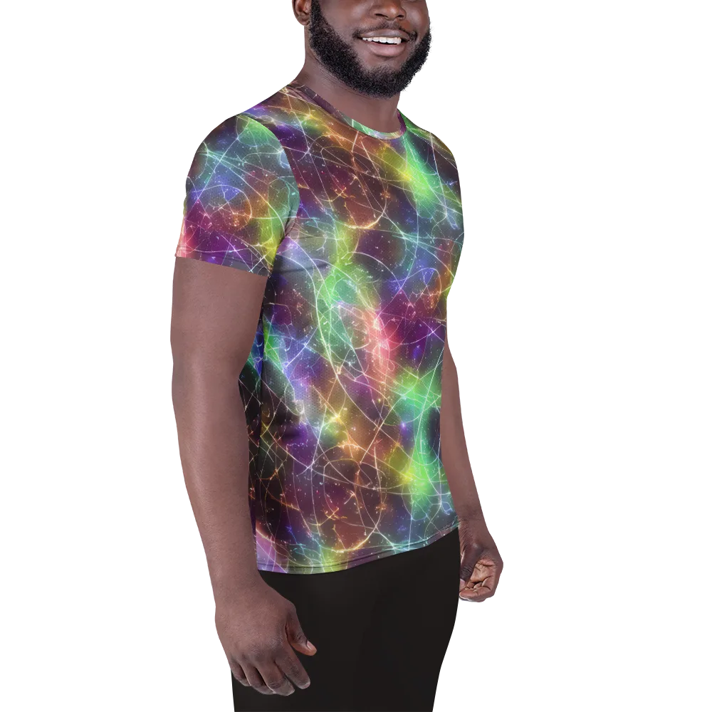 Shattered Starlight on Men's Athletic T-Shirt — Right