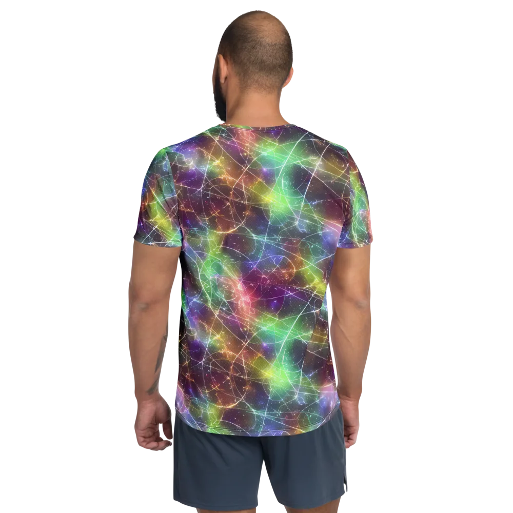 Shattered Starlight on Men's Athletic T-Shirt — Back