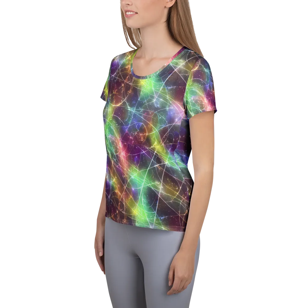 Shattered Starlight on Women's Athletic T-Shirt — Left