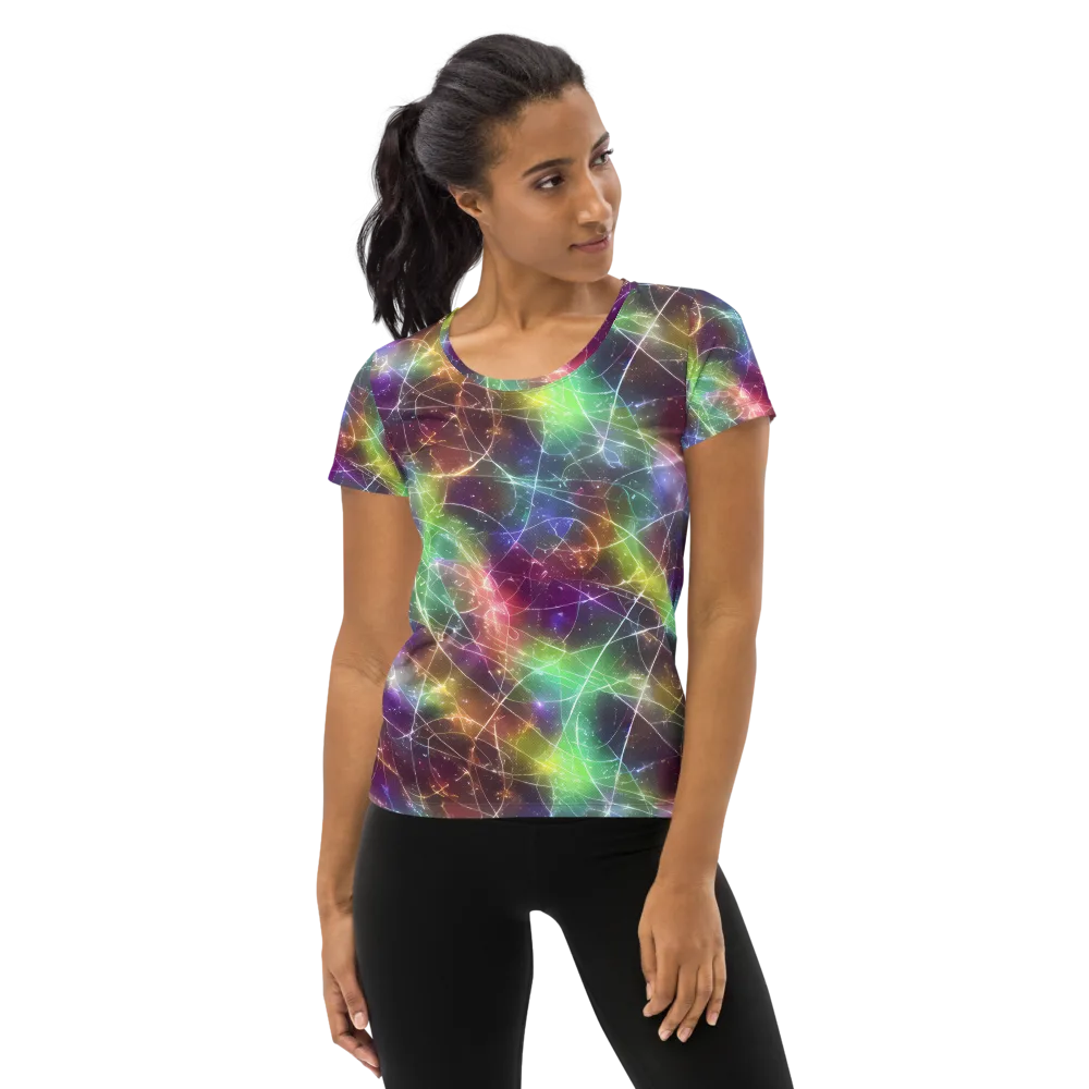 Shattered Starlight on Women's Athletic T-Shirt — Front