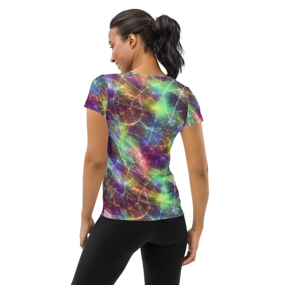 Shattered Starlight on Women's Athletic T-Shirt — Back