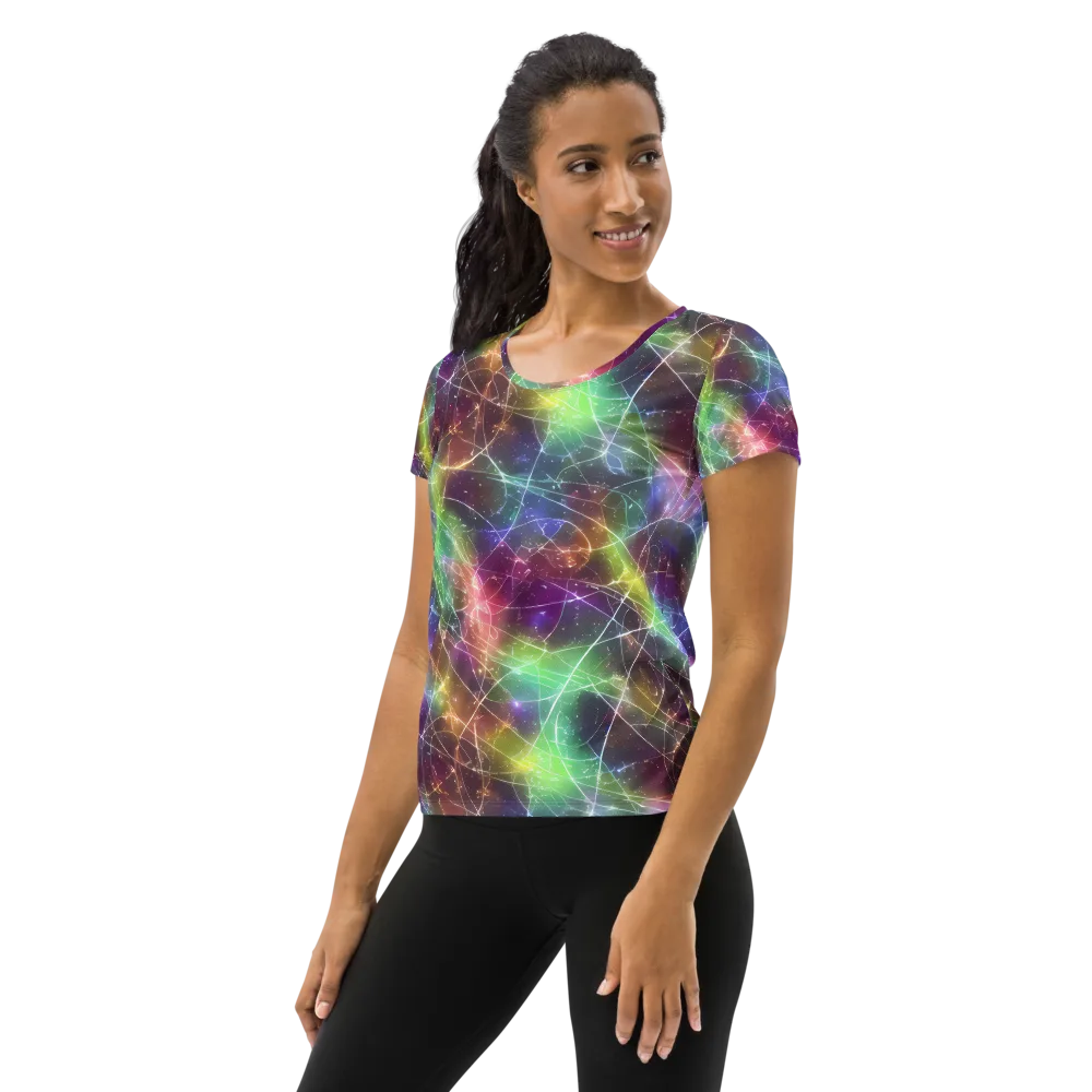 Shattered Starlight on Women's Athletic T-Shirt — Left