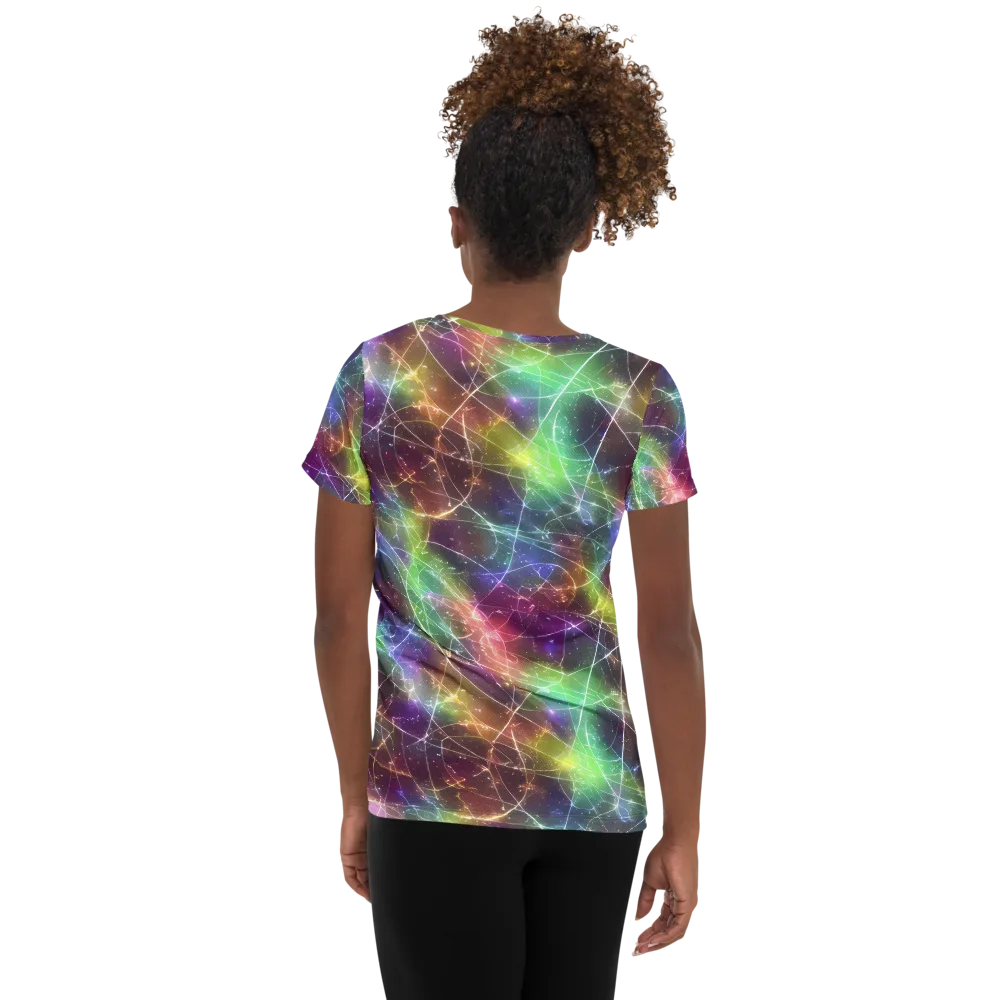 Shattered Starlight on Women's Athletic T-Shirt — Back