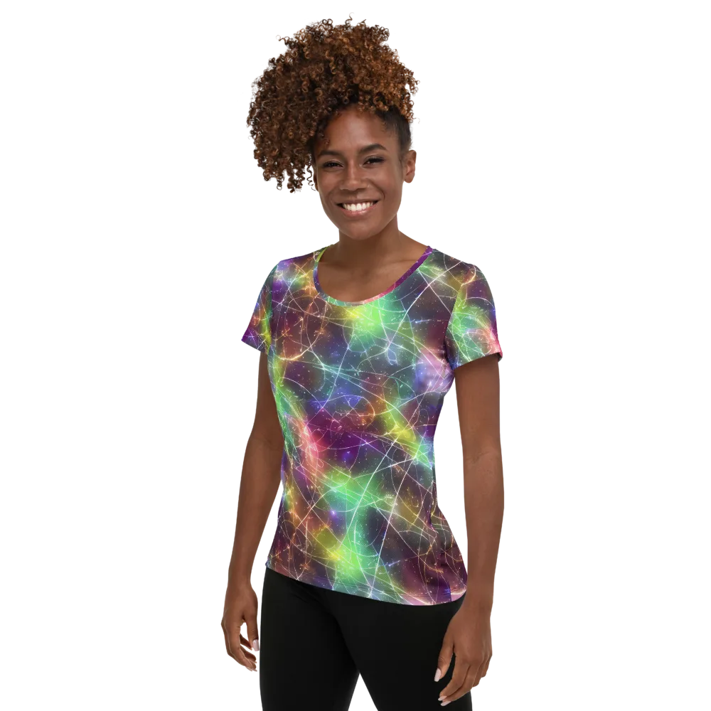 Shattered Starlight on Women's Athletic T-Shirt — Left