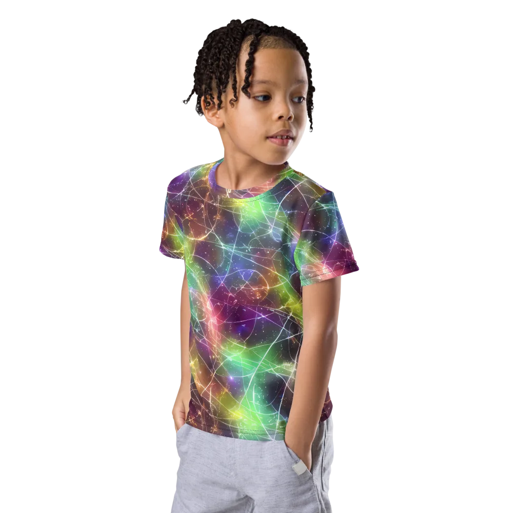 Shattered Starlight on Kids Crew Neck T-Shirt — Left Front