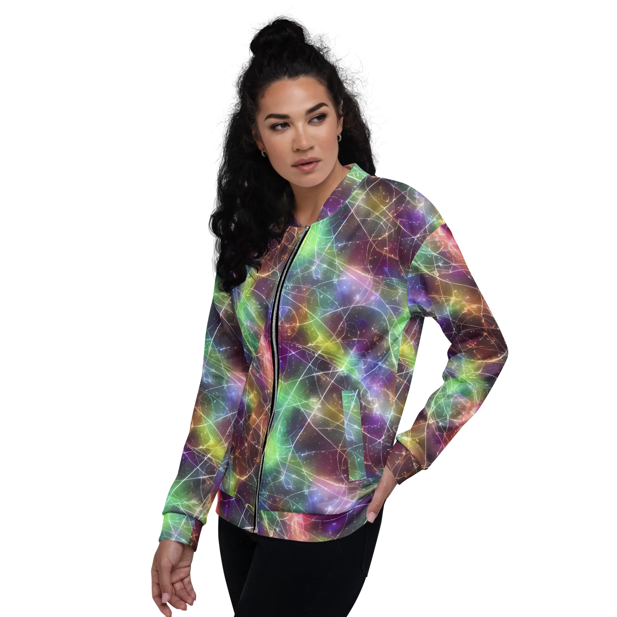 Shattered Starlight on Bomber Jacket — Left