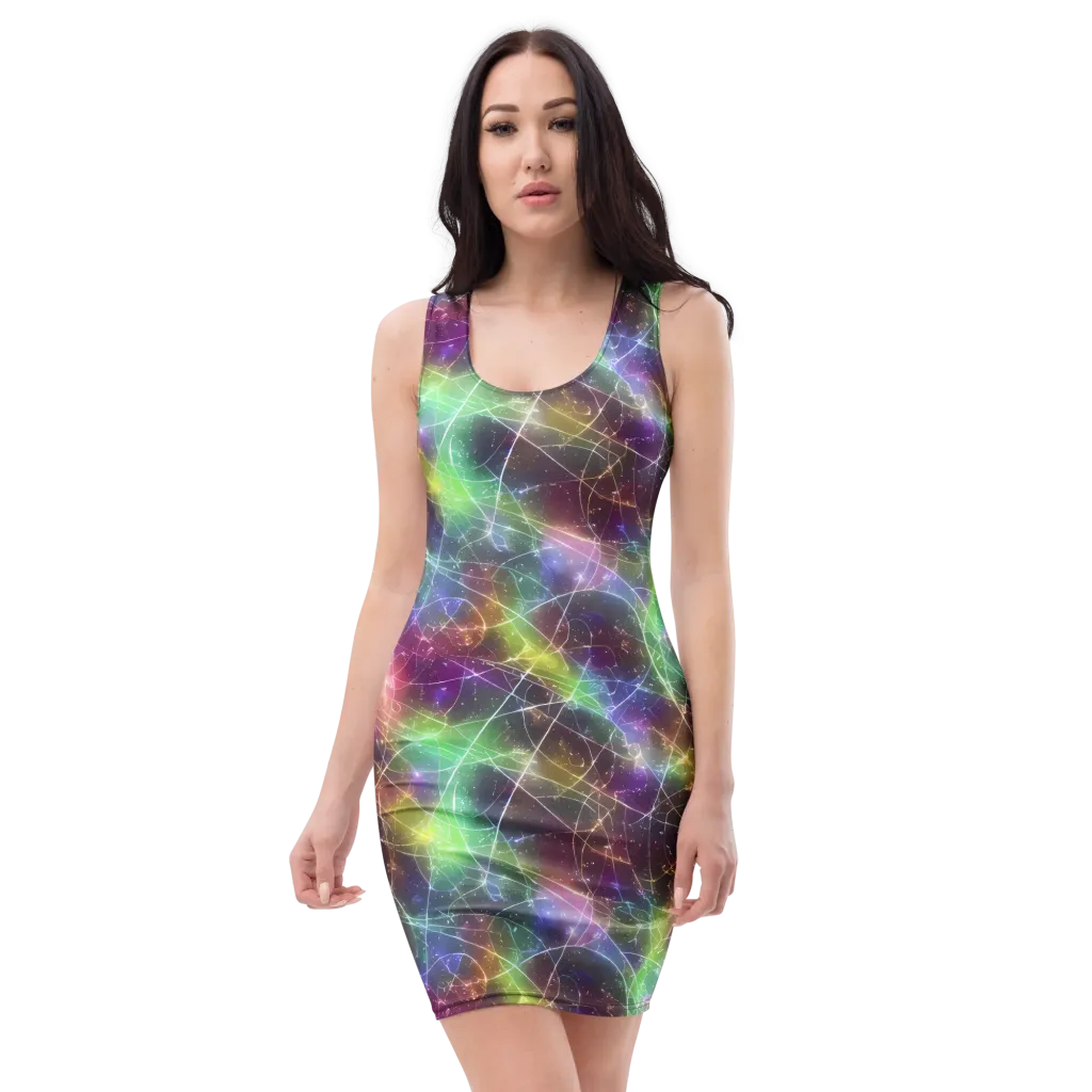 Shattered Starlight on Bodycon Dress — Front