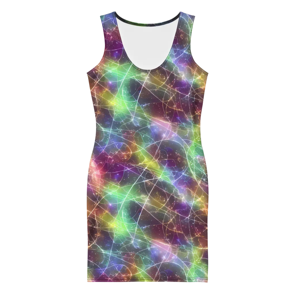 Shattered Starlight on Bodycon Dress — Front