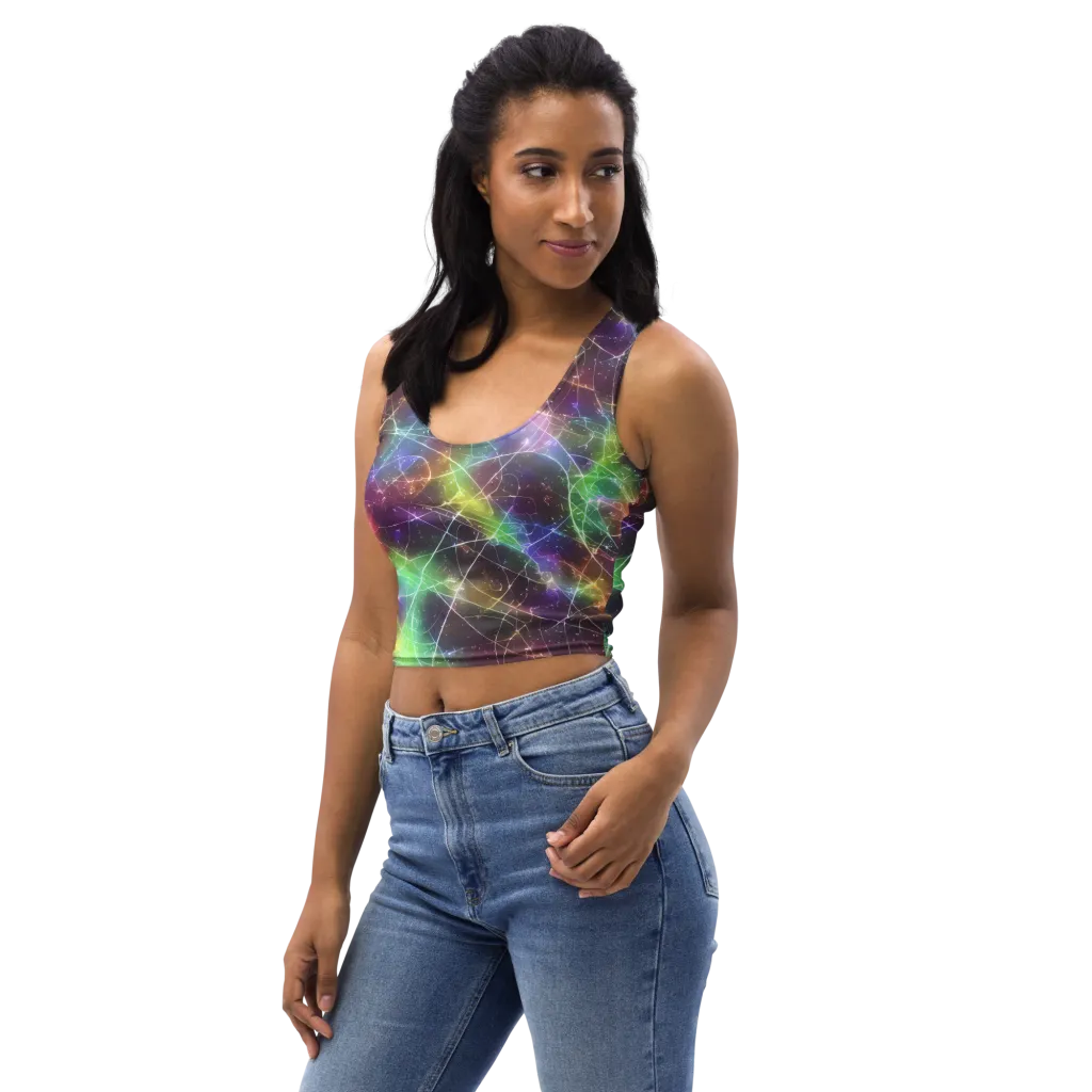 Shattered Starlight on Crop Top — Left Front