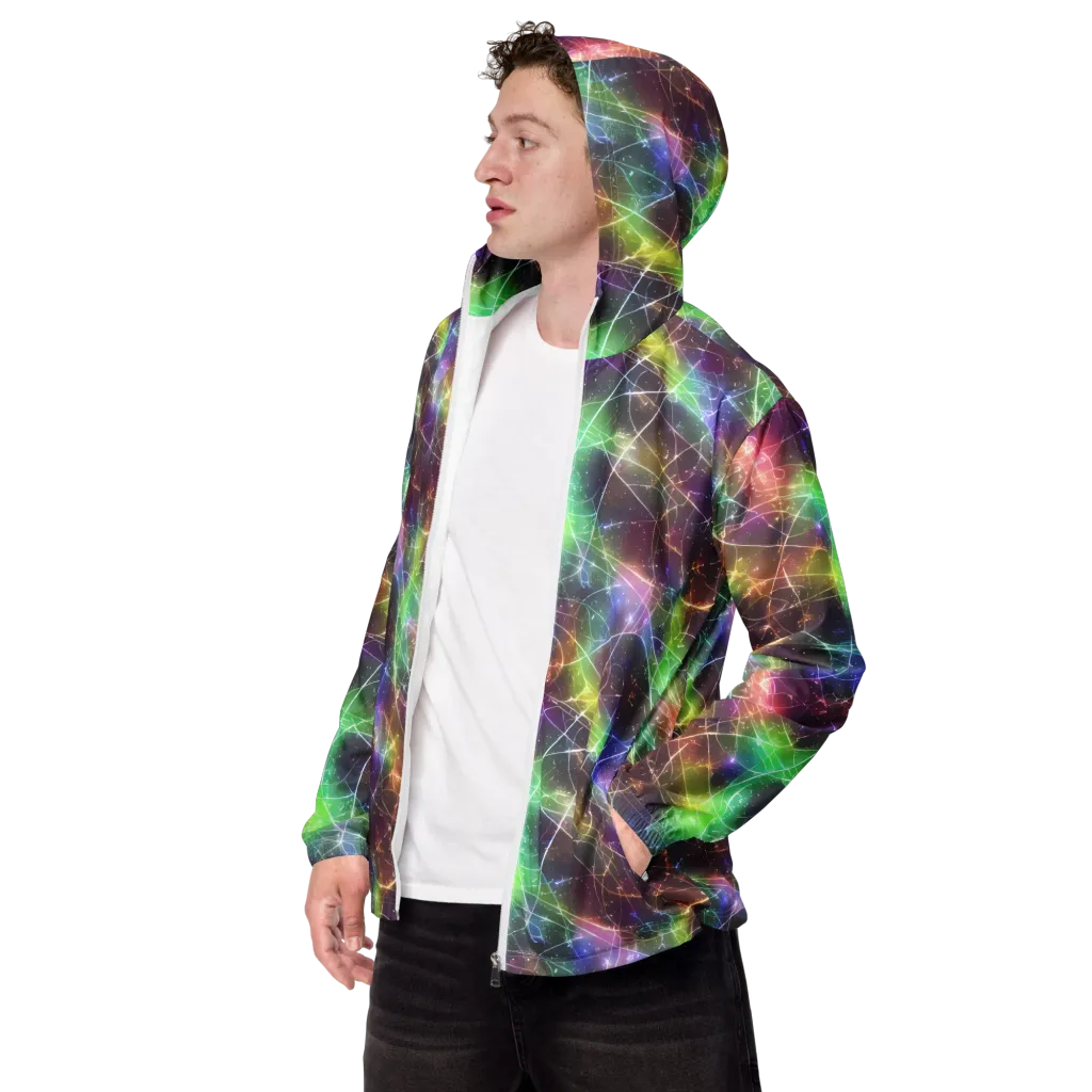 Shattered Starlight on Men's Windbreaker — Left Front