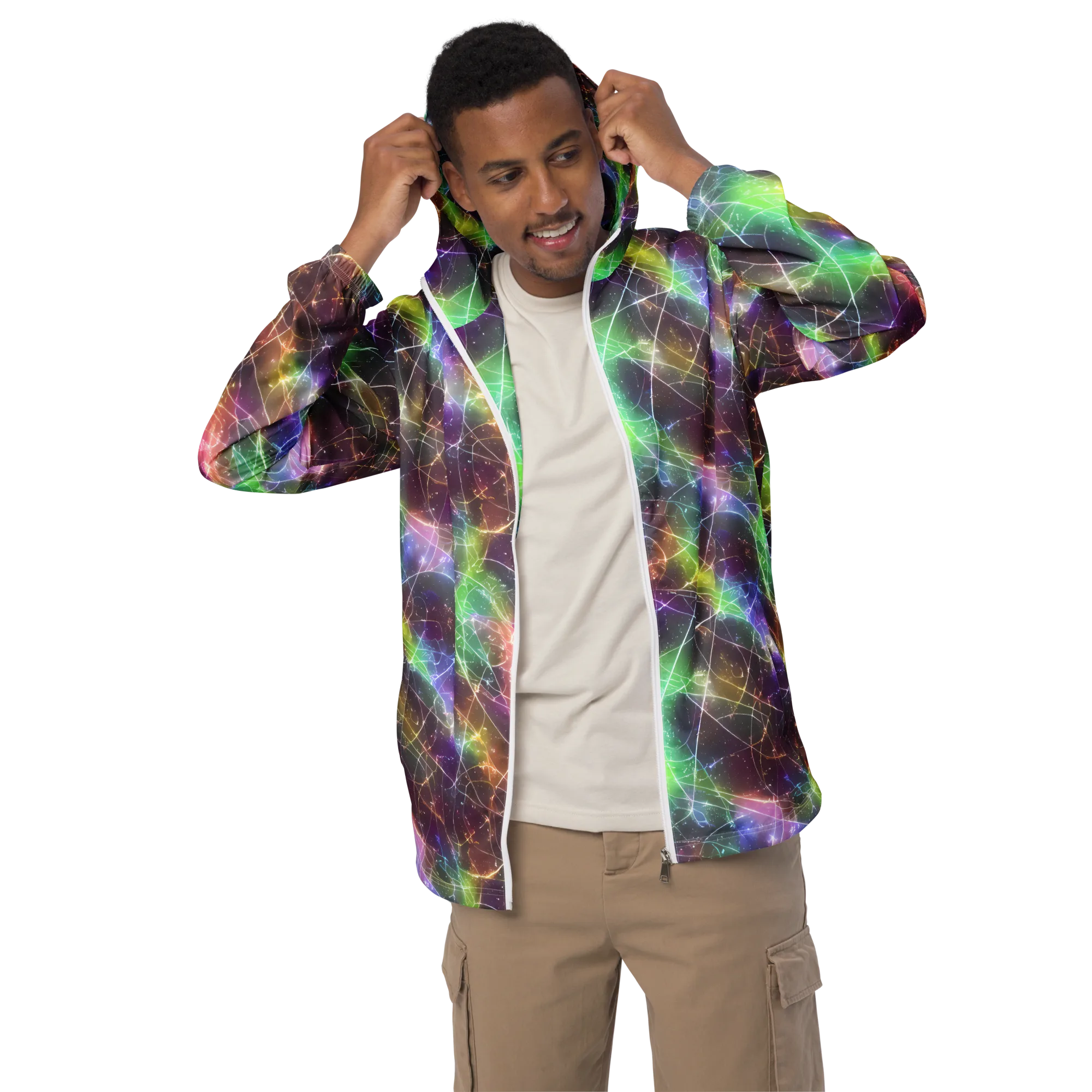 Shattered Starlight on Men's Windbreaker — Front