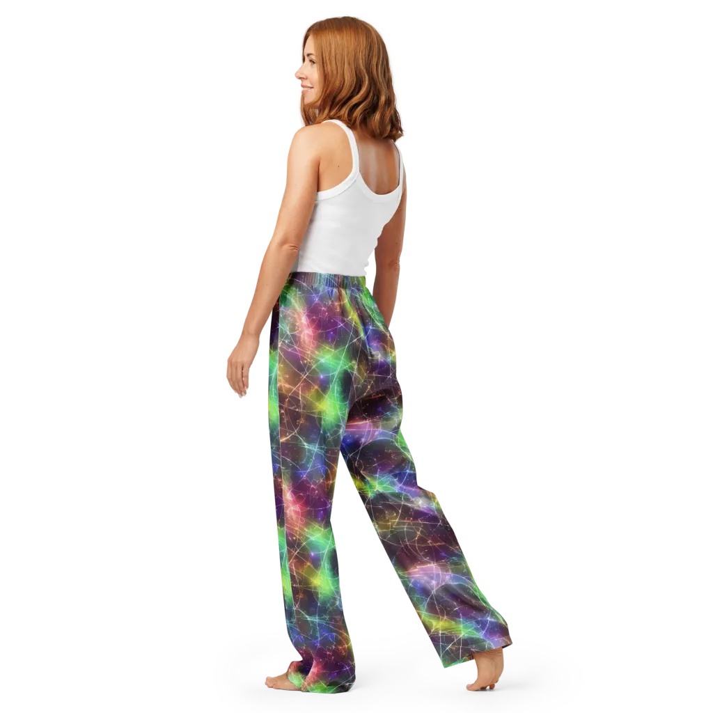 Shattered Starlight on Women's Pajama Pants — Back