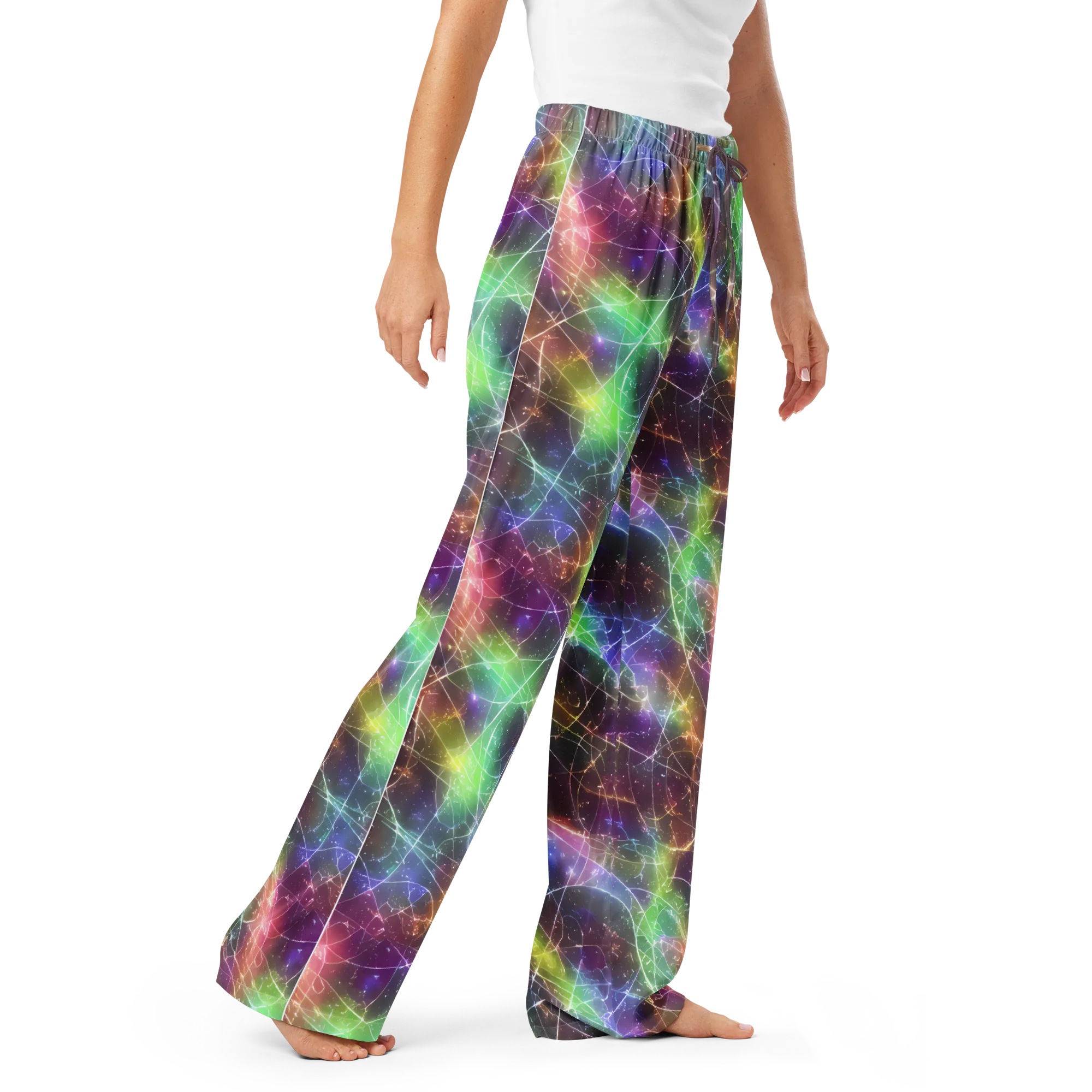 Shattered Starlight on Women's Pajama Pants — Right Front