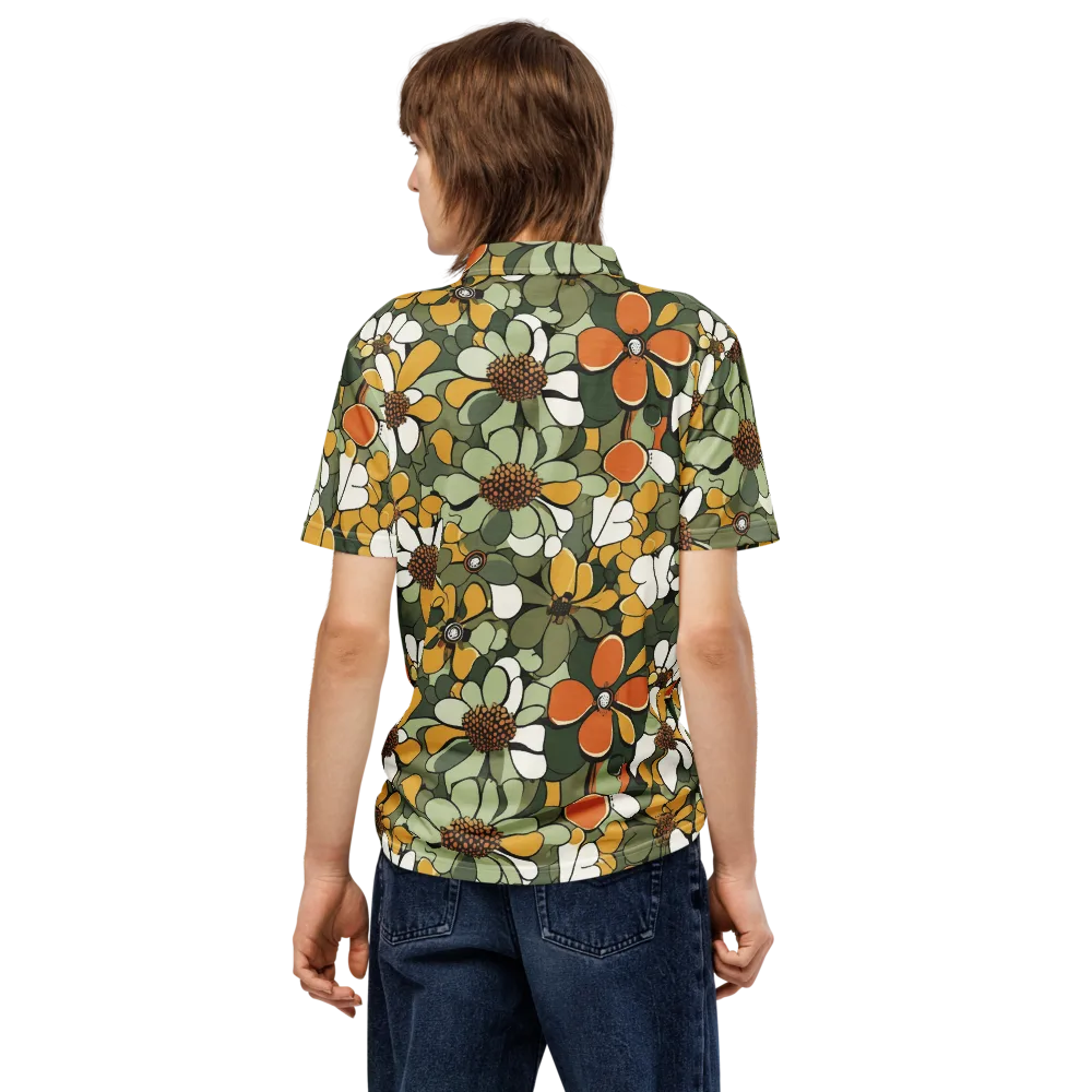 Marigold Menagerie on Men's Slim Fit Polo Shirt — Back