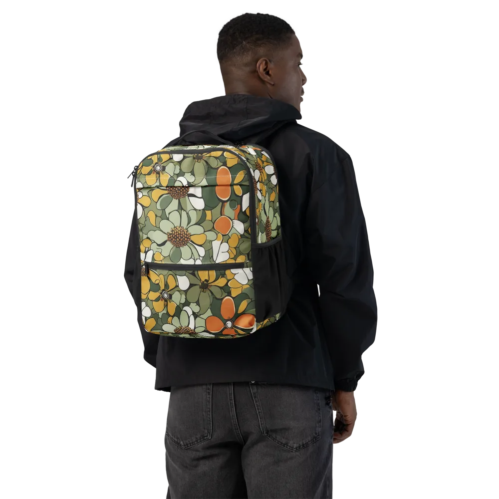 Marigold Menagerie on Utility Backpack — Back