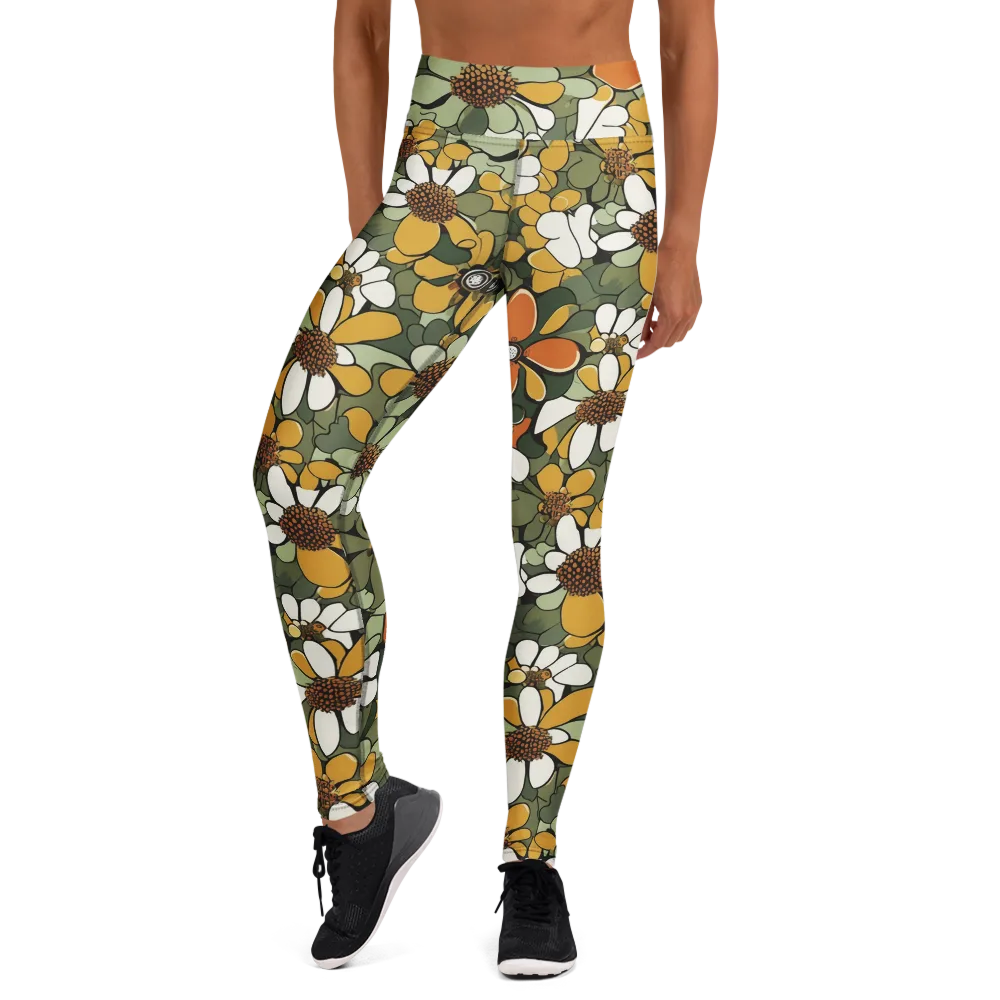 Marigold Menagerie on Yoga Leggings — Front