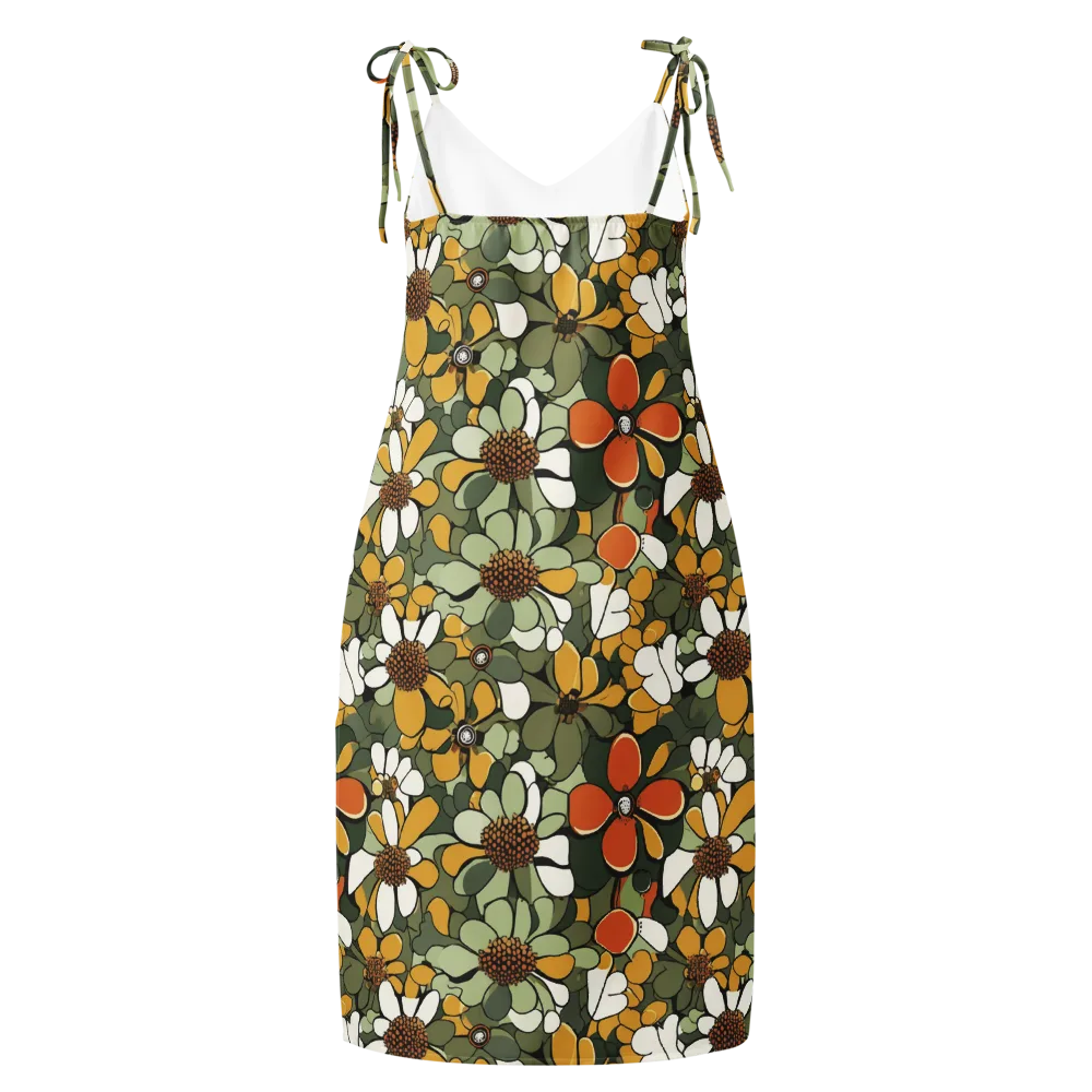 Marigold Menagerie on Slip Dress — Back