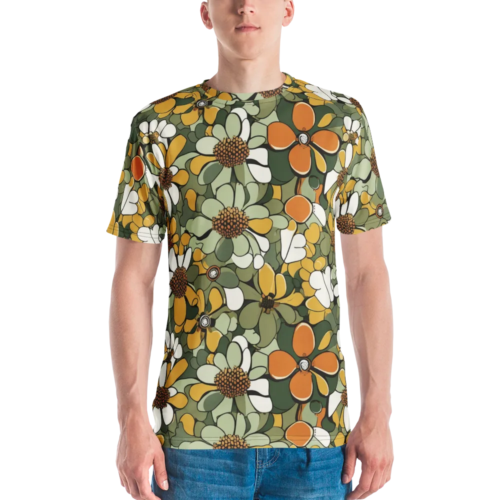 Marigold Menagerie on Men's Crew Neck T-Shirt — Front