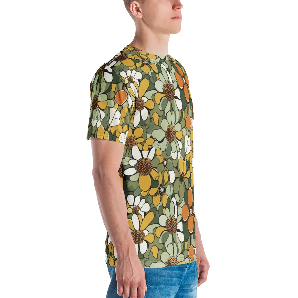Marigold Menagerie on Men's Crew Neck T-Shirt — Right