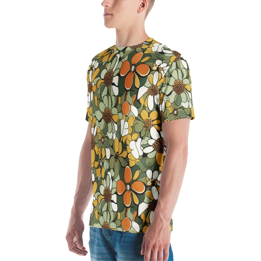 Marigold Menagerie on Men's Crew Neck T-Shirt — Left