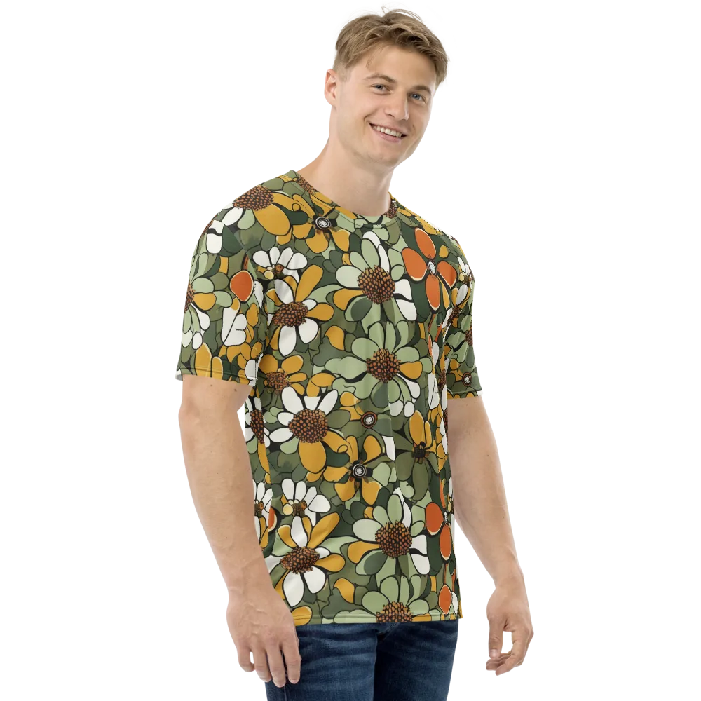 Marigold Menagerie on Men's Crew Neck T-Shirt — Right